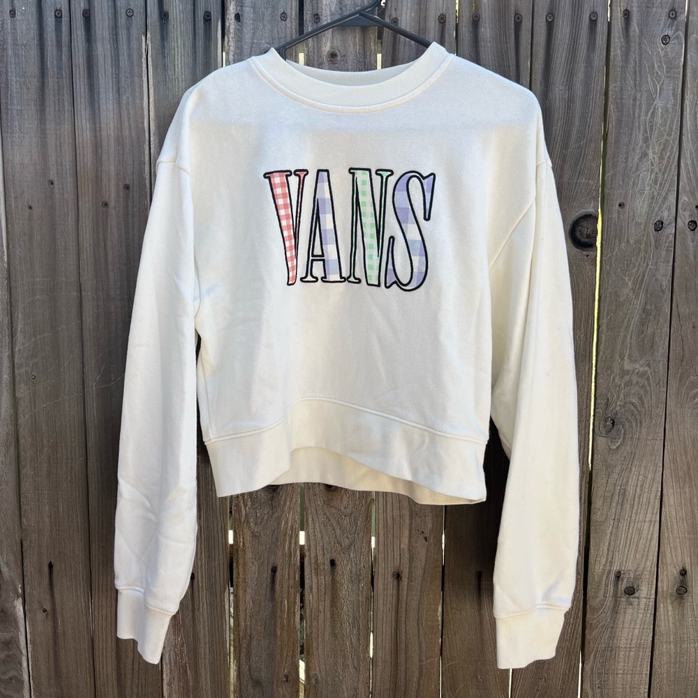 Vans Sandy Liang Gingham Logo Cropped Hoodie